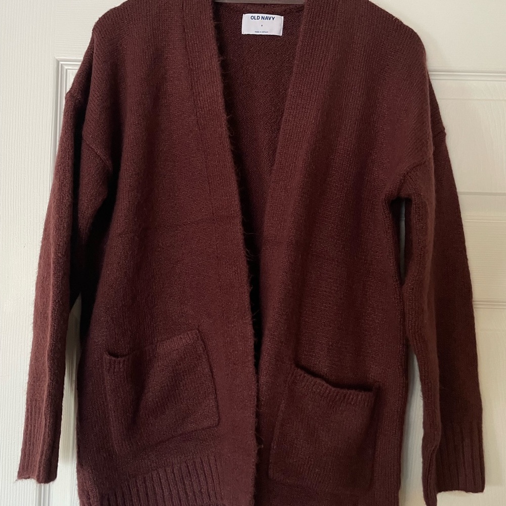 Old Navy Maroon Cardigan • size small
